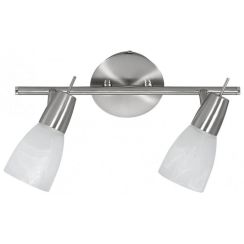 Just Light Julia plafonnier 2x4 W blanc-acier 11862-55