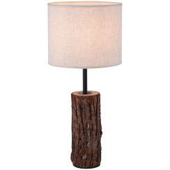 Just Light Bark lampe de table 1x40 W noir-bois-beige 11233-79