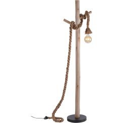 Just Light Rope lampadaire 1x40 W noir-bois-marron 15484-18