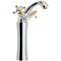 Sapho Antea mitigeur de lavabo sur pied chrome-doré 3172L