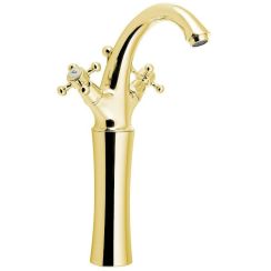 Sapho Antea mitigeur de lavabo sur pied doré 3275L
