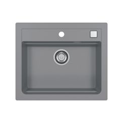 Alveus Atrox évier en granit 59x50 cm gris/graphite/onyx 1131995