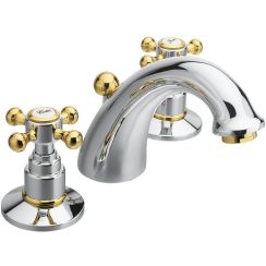 Sapho Antea mitigeur de lavabo sur pied chrome-doré 3022