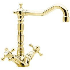 Sapho Antea mitigeur de lavabo sur pied doré 3375