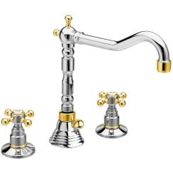 Sapho Antea mitigeur de lavabo sur pied chrome-doré 3222
