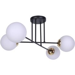 Kaja Isla plafonnier 4x40 W blanc-noir-patine K-4914