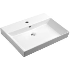 Sapho Kare lavabo 70x45 cm rectangulaire classique-de meuble blanc 17070