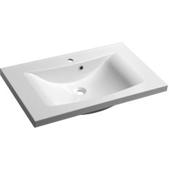 Sapho Luciola lavabo 80x48 cm rectangulaire de meuble blanc 50081