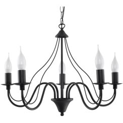 Sollux Lighting Minerwa lampe suspendue 5x40 W noir SL.0218