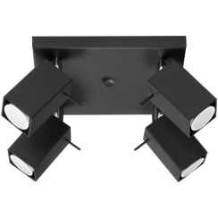 Sollux Lighting Merida plafonnier 4x40 W noir SL.0102