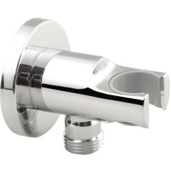 Sapho raccord coudé avec support chrome 1205-09