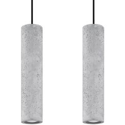 Sollux Lighting Luvo lampe suspendue 2x40 W noir-gris/cendre SL.0654