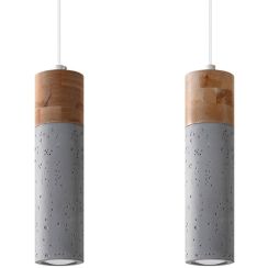 Sollux Lighting Zane lampe suspendue 2x40 W gris/cendre-bois SL.0966