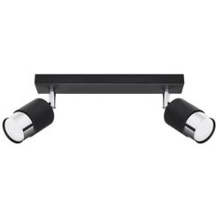Sollux Lighting Nero plafonnier 2x40 W noir-chrome SL.1065