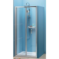 Polysan Easy Line porte de douche 90 cm pliable chrome brillant/verre transparent EL1990