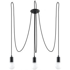 Sollux Lighting Edison lampe suspendue 3x60 W noir SL.0370