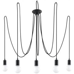 Sollux Lighting Edison lampe suspendue 5x60 W noir SL.0371