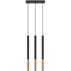 Sollux Lighting Mozaica lampe suspendue 3x40 W noir-cuivre SL.0889