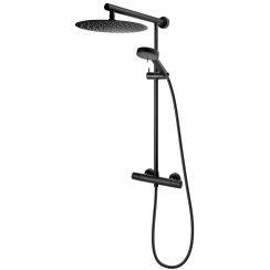 FDesign Anima ensemble de douche mural avec thermostat oui noir FD5-ANA-7U-22