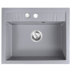 FDesign Carioca évier en granit 58x48 cm gris/graphite/onyx FD9-11-4858-44