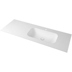 Sapho Aruba lavabo 200x51.5 cm rectangulaire de meuble blanc AR200-B1R