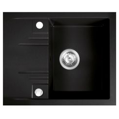 FDesign Carioca évier en granit 58x48 cm gris/graphite/onyx FD9-12-4858-22