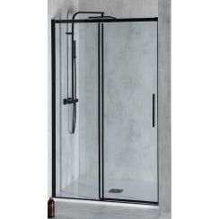 Polysan Altis Line Black porte de douche 161 cm coulissant noir mat/verre transparent AL4312B