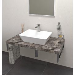 Sapho Avice plan de travail 80x49.5 cm gris AV0810