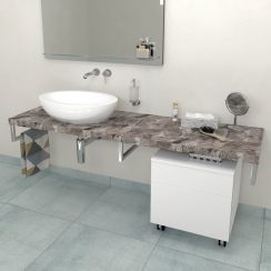 Sapho Avice plan de travail 150x49.5 cm gris AV1510