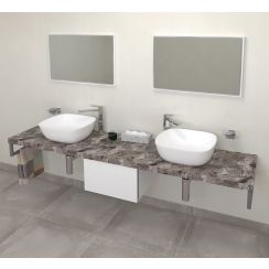 Sapho Avice plan de travail 180x49.5 cm gris AV1810
