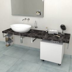 Sapho Avice plan de travail 160x49.5 cm graphite AV169