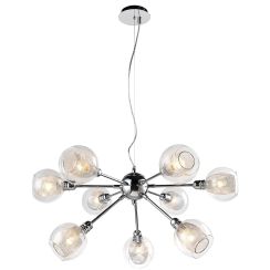 Candellux Dixi lampe suspendue x40 W chrome-transparent 39-65018