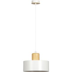 Emibig Torin lampe suspendue 1x15 W blanc-bois 1047/1