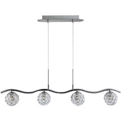 Candellux Starlet lampe suspendue 4x40 W chrome-transparent 34-85750