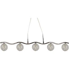 Candellux Starlet lampe suspendue 5x40 W chrome-transparent 35-85767