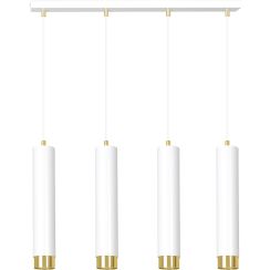 Emibig Kibo lampe suspendue 4x8 W blanc-doré 642/4