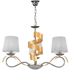 Candellux Denis lampe suspendue 3x40 W chrome-doré 33-23421