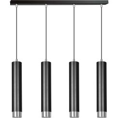 Emibig Kibo lampe suspendue 4x8 W noir-chrome 643/4