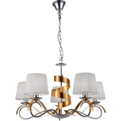 Candellux Denis lampe suspendue 5x40 W chrome-doré 35-23445