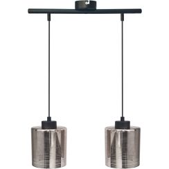 Candellux Cox lampe suspendue 2x60 W noir-chrome 32-53879