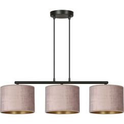Emibig Hilde lampe suspendue 3x15 W noir-rose-doré 1053/3