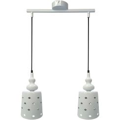 Candellux Hamp lampe suspendue 2x60 W blanc 32-51929