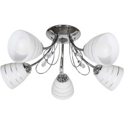 Candellux Simpli plafonnier 5x40 W blanc-chrome 35-63854