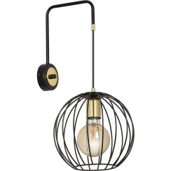 Emibig Albio applique murale 1x15 W noir-doré 144/K1