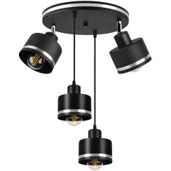 Candellux Wama lampe suspendue 4x40 W noir-chrome 34-00507