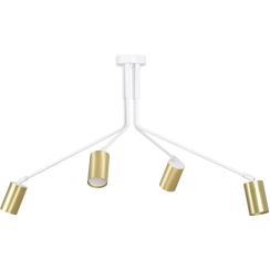 Emibig Verno plafonnier 4x8 W blanc-doré 656/4