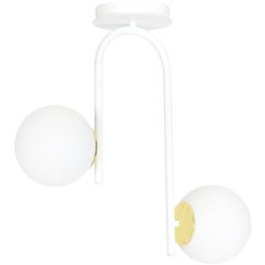 Emibig Ragnar plafonnier 2x10 W blanc-doré 1033/2