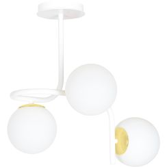 Emibig Ragnar plafonnier 3x10 W blanc-doré 1033/3