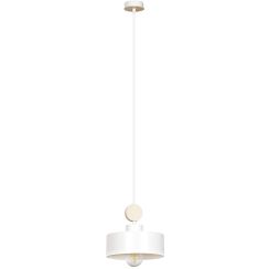Emibig Tuniso lampe suspendue 1x15 W blanc-bois 583/1