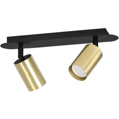 Emibig Zen plafonnier 2x8 W noir-doré 622/2